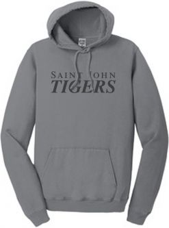 Pigment-Dyed Pullover Hooded Sweatshirt, Coal